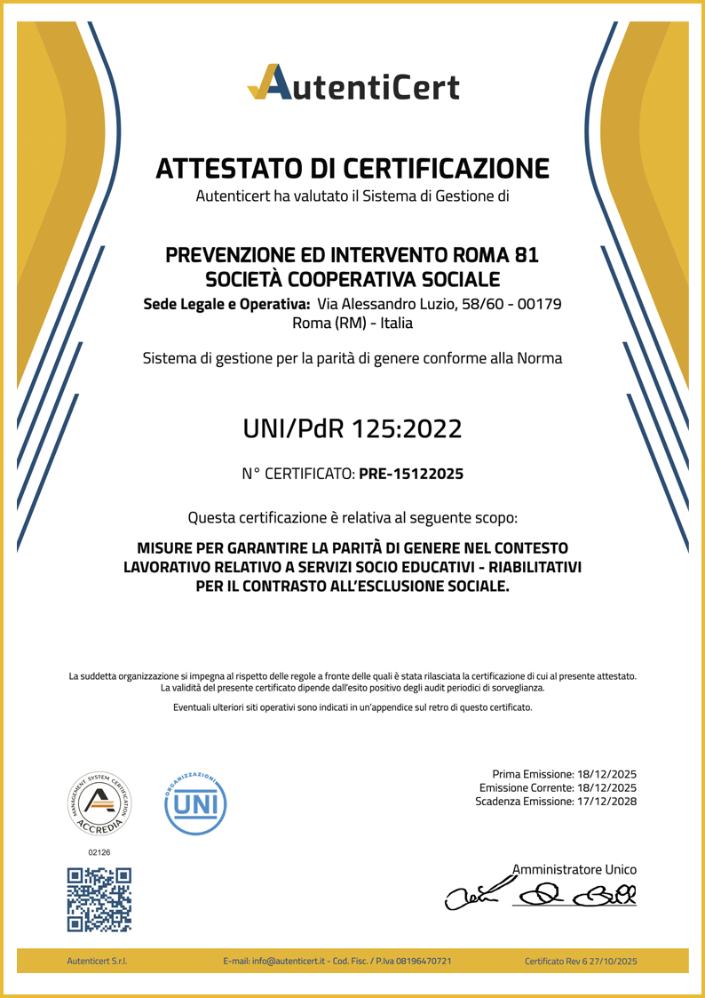 autenticert parità di genere